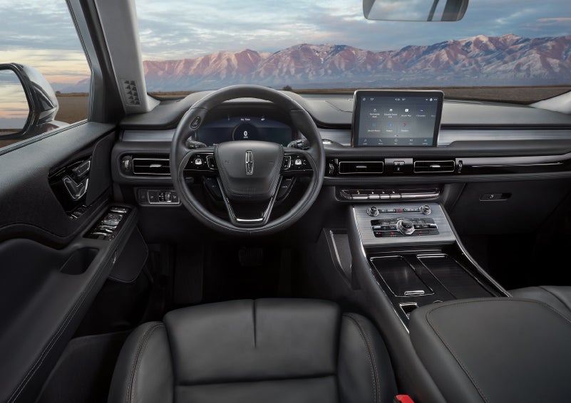 The interior of a Lincoln Aviator® SUV is shown | Vance Lincoln in Miami OK