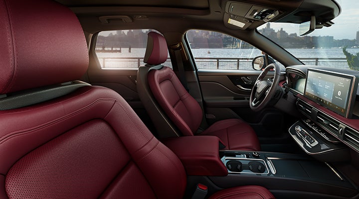 The available Perfect Position front seats in the 2024 Lincoln Corsair® SUV are shown. | Vance Lincoln in Miami OK