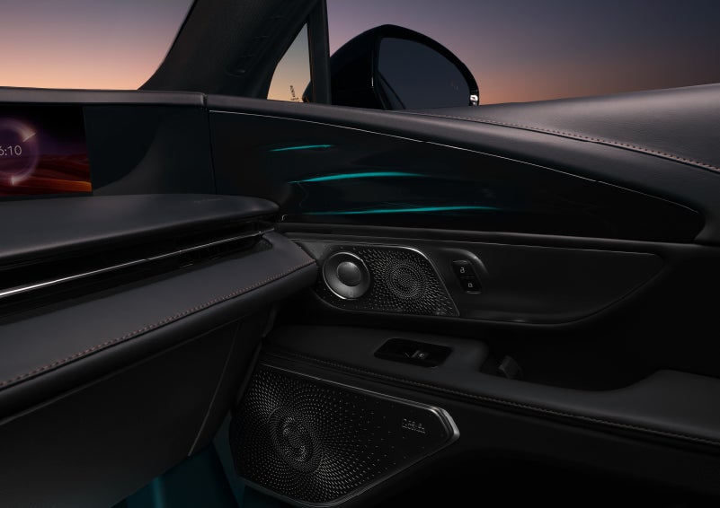 Selectable ambient lighting glows in the passenger door panel. | Vance Lincoln in Miami OK