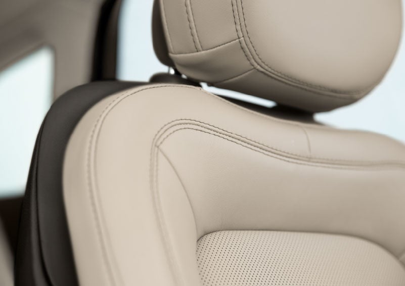 Fine craftsmanship is shown through a detailed image of front-seat stitching. | Vance Lincoln in Miami OK