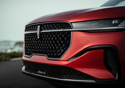 The sleek grille of a 2026 Lincoln Nautilus® SUV with the available Jet Appearance Package makes a bold statement. | Vance Lincoln in Miami OK
