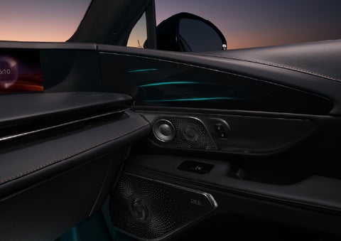 Selectable ambient lighting glows in the passenger door panel. | Vance Lincoln in Miami OK