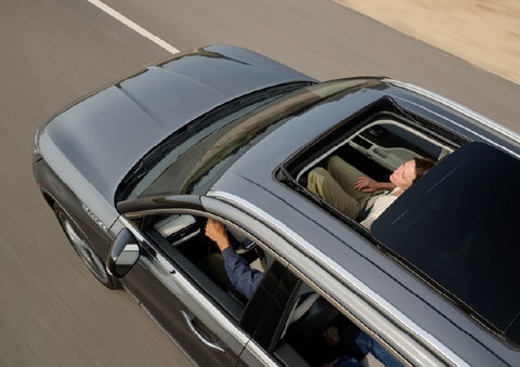 The available panoramic Vista Roof® of a 2027 Lincoln Aviator® SUV is open. | Vance Lincoln in Miami OK