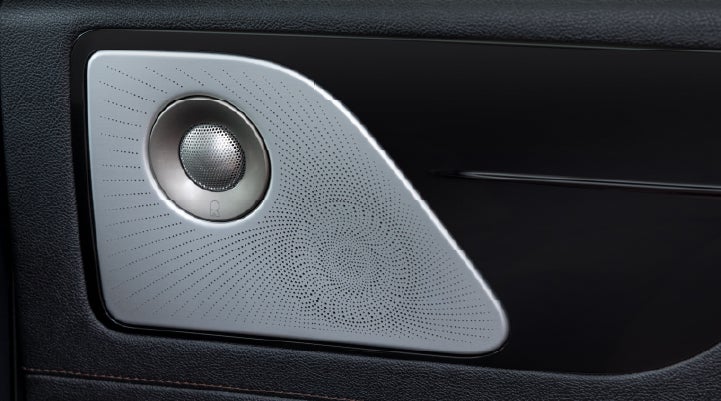 A close-up view of the available Revel® Ultima 3D Audio System. | Vance Lincoln in Miami OK