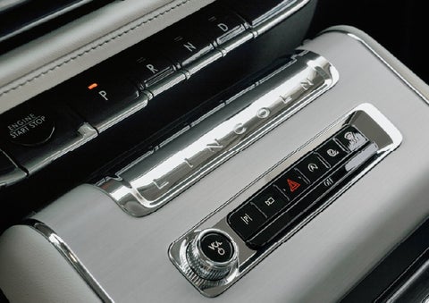 The piano key gear selector of a 2027 Lincoln Aviator® Back Label™ SUV. | Vance Lincoln in Miami OK